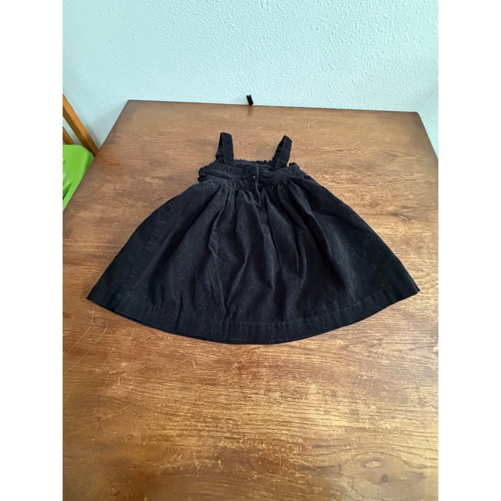 Gymboree Black Cat Corduroy Dress 3T Toddler Girl Jumper Halloween Cute